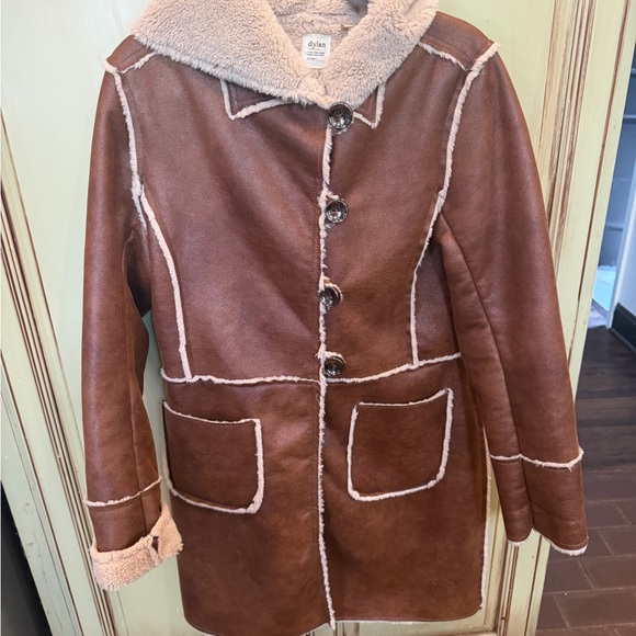 Dylan Brown Teddy Jacket with Cream Accents - Picture 7 of 9